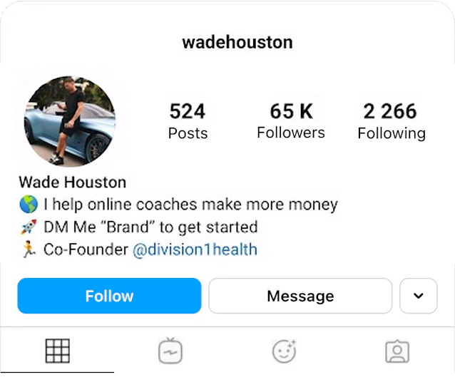 Instagram followers before using MySocialUp